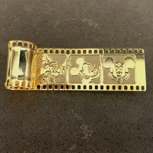 Disney, Mickey Mouse Film Strip Pin. Gold Tone Brooch Pin.